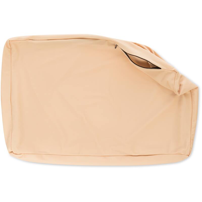 Premium Microbead Pillow, Anti-Aging, Silk like Cover, Barely Beige - ~ Cover, Barely Beige - Medium