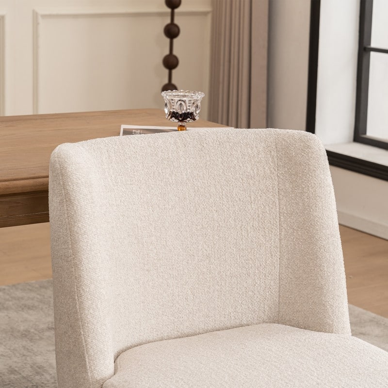 Modern Upholstered Accent Chair with Back for Dining Room, Living Room, Bedroom