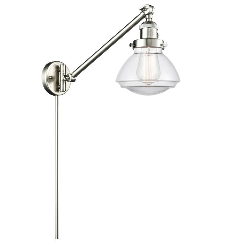 Innovations Lighting Olean 22" Tall Bathroom Sconce - Brushed Satin Nickel / Clear