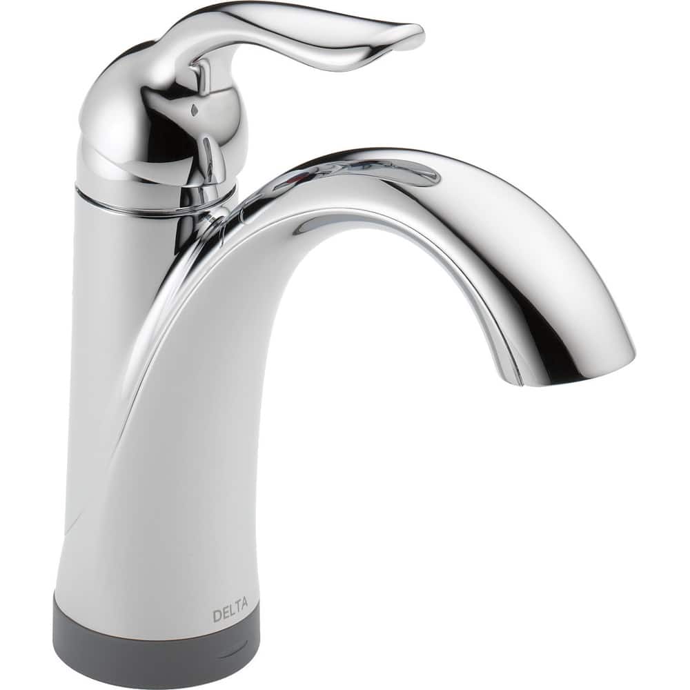 Delta Lahara Single Hole Bathroom Faucet with On/Off Touch and