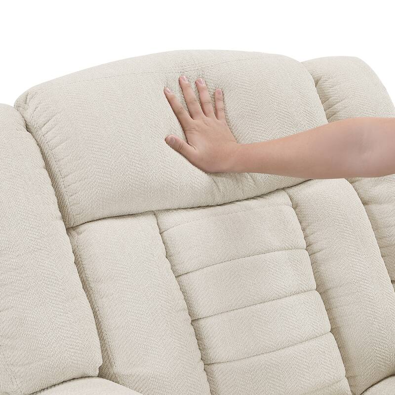 Neleh 42" Chenille Glider Reclining Chair - Gentle Gliding Motion