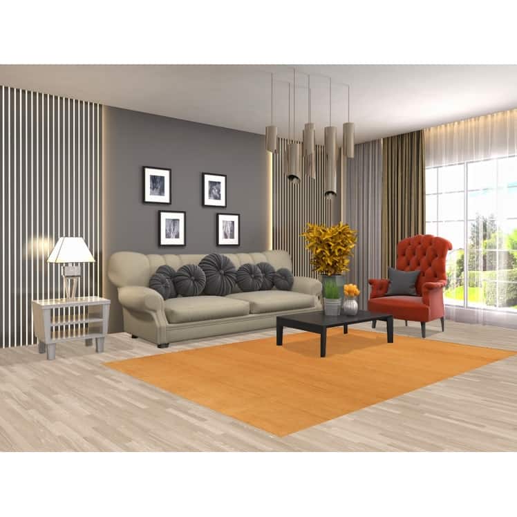 Modern Gabbeh Oriental Area Rug Handmade Wool Carpet - 5'7" x 8'1"