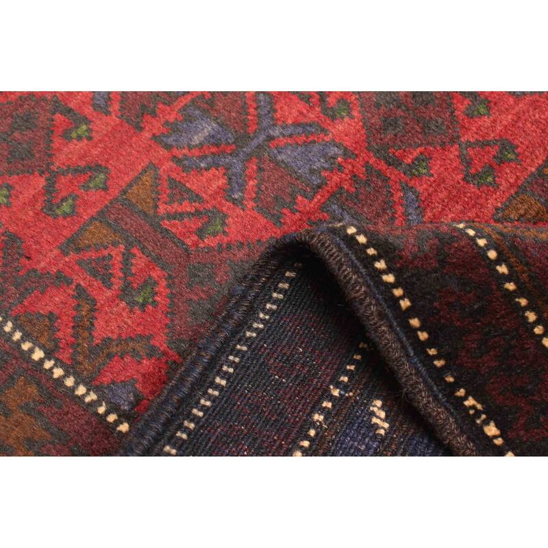 ECARPETGALLERY Hand-knotted Teimani Red Wool Rug - 2'10 x 4'2