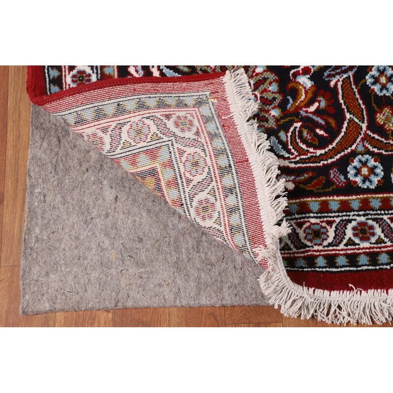 Floral Red Kashan Turkish Area Rug Machine-Made Oriental Carpet - 9'7" x 12'10"