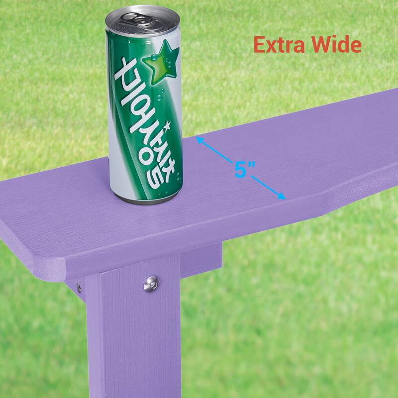 BONOSUKI Patio Adirondack Chair w/Cupholder,Weather Resistant-Set of 4