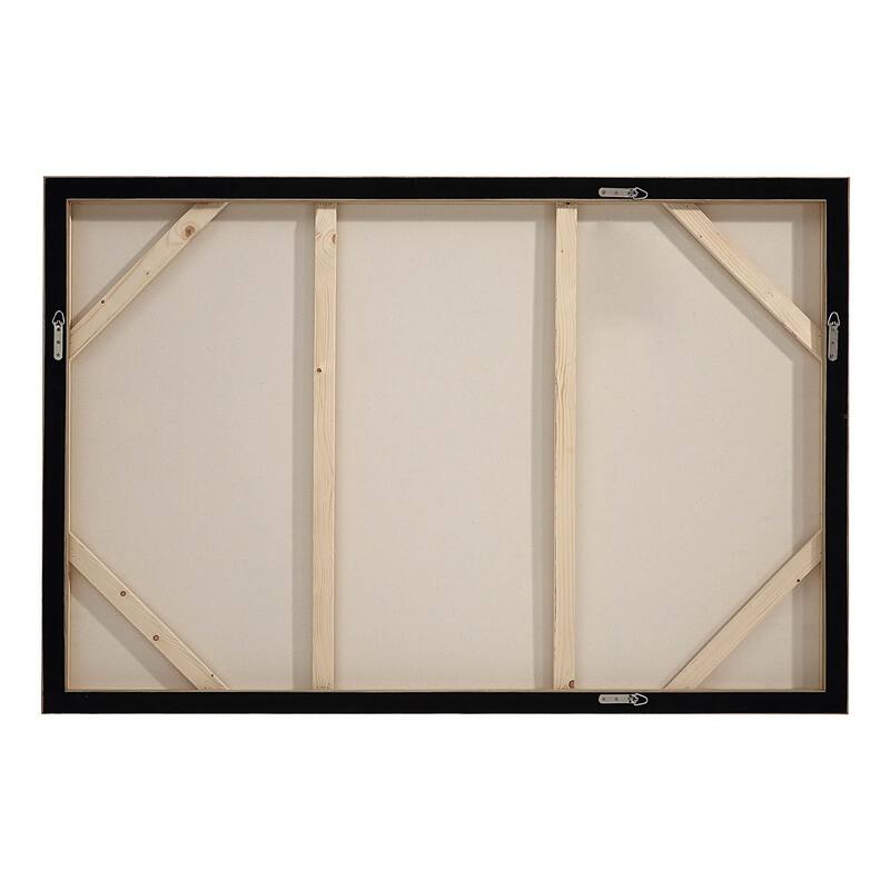 Renwil Kore Canvas Wall Art with Light Walnut Frame