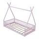 preview thumbnail 22 of 20, Wood House Bed Floor Bed Twin Size Frame Bed with Fence