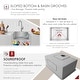 preview thumbnail 7 of 12, STYLISH 25 inch Stainless Steel 16G Undermount Kitchen Sink - 25" x 18" x 10"