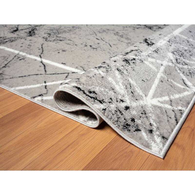 Kimberly Collection Abstract Border Area Rug