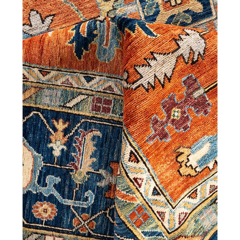 Serapi One-of-a-Kind Hand-Knotted Area Rug - Orange - 10' 3" x 13' 10"