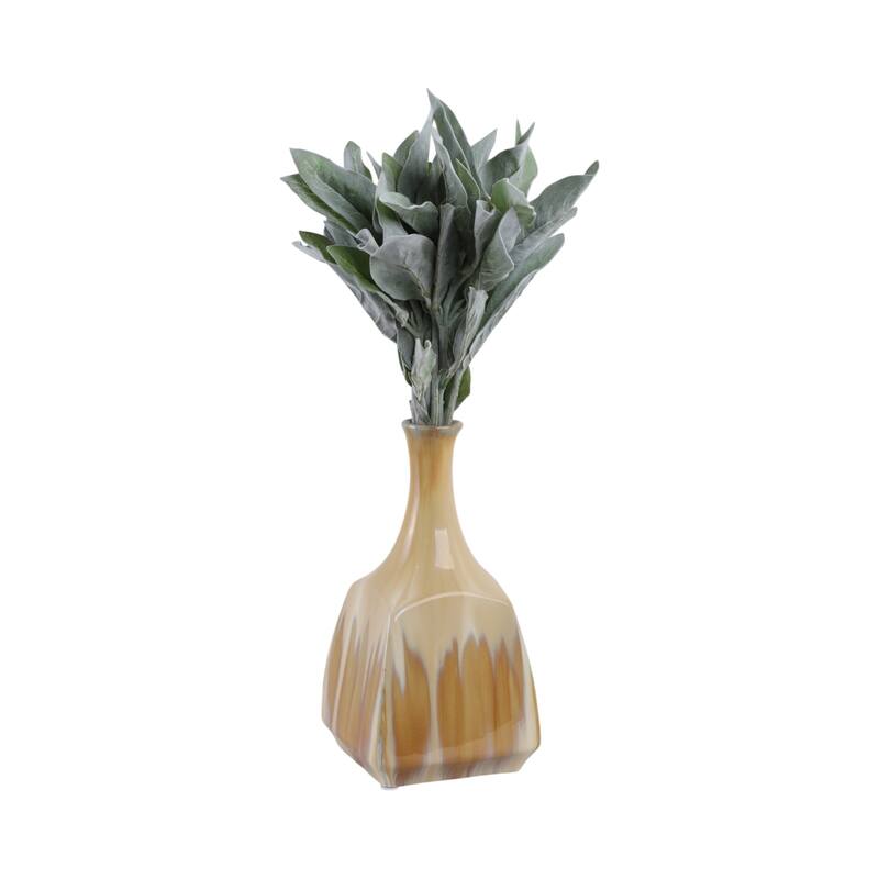 Stoneware Vase Sleek Decorative Contemporary Casual Home Style