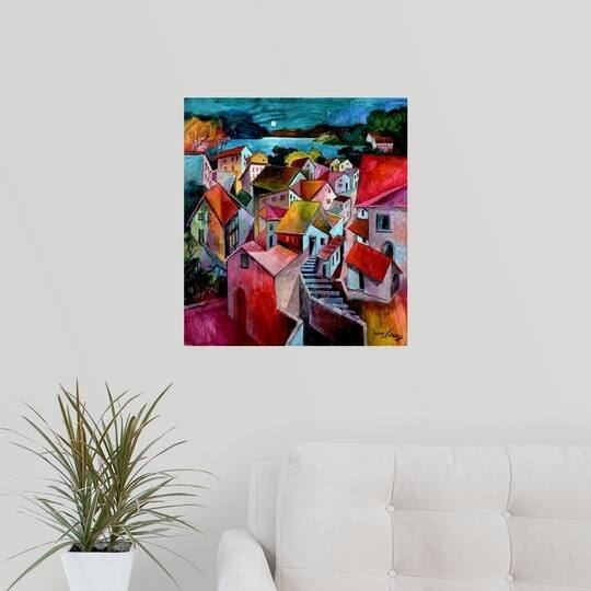 "Mediterranean Evenings" Poster Print - Multi