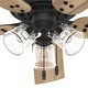 preview thumbnail 6 of 11, Hunter 52" Shady Grove Ceiling Fan with LED Light Kit/ Pull Chain, Standard or Flush Mount - Casual, Transitional