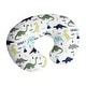 preview thumbnail 1 of 4, Sweet Jojo Designs Mod Dino Nursing Breastfeeding Pillow Cover Case (Pillow Not Included) Blue Green Grey Modern Dinosaur
