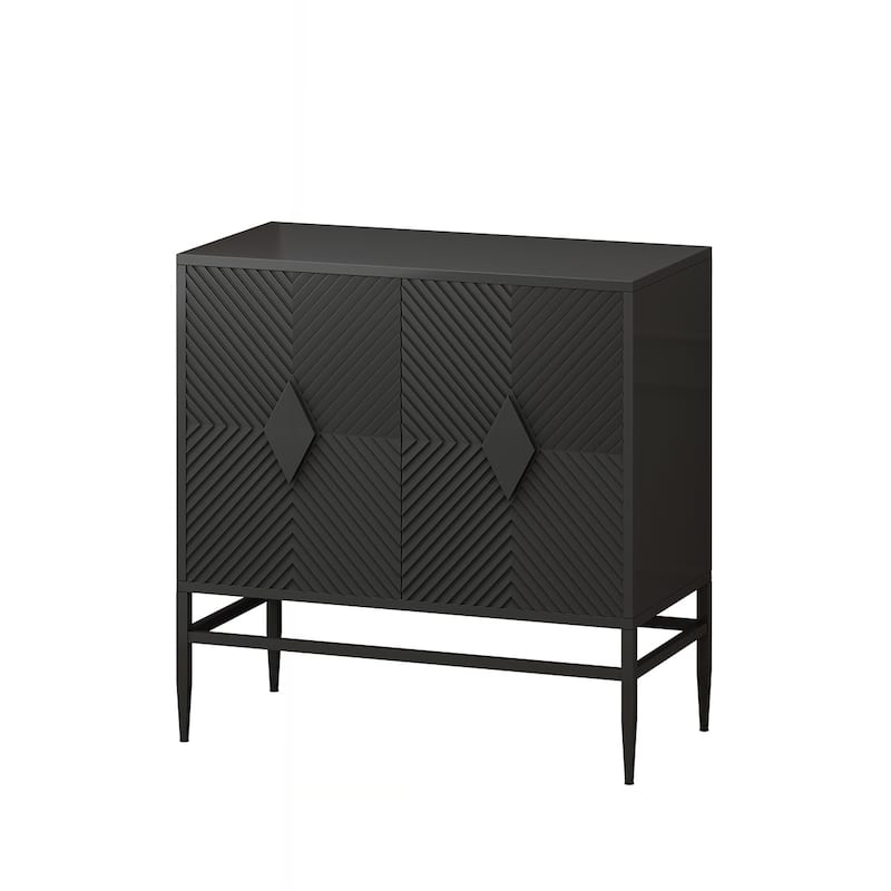 2Door Wood Storage Accent Cabinet