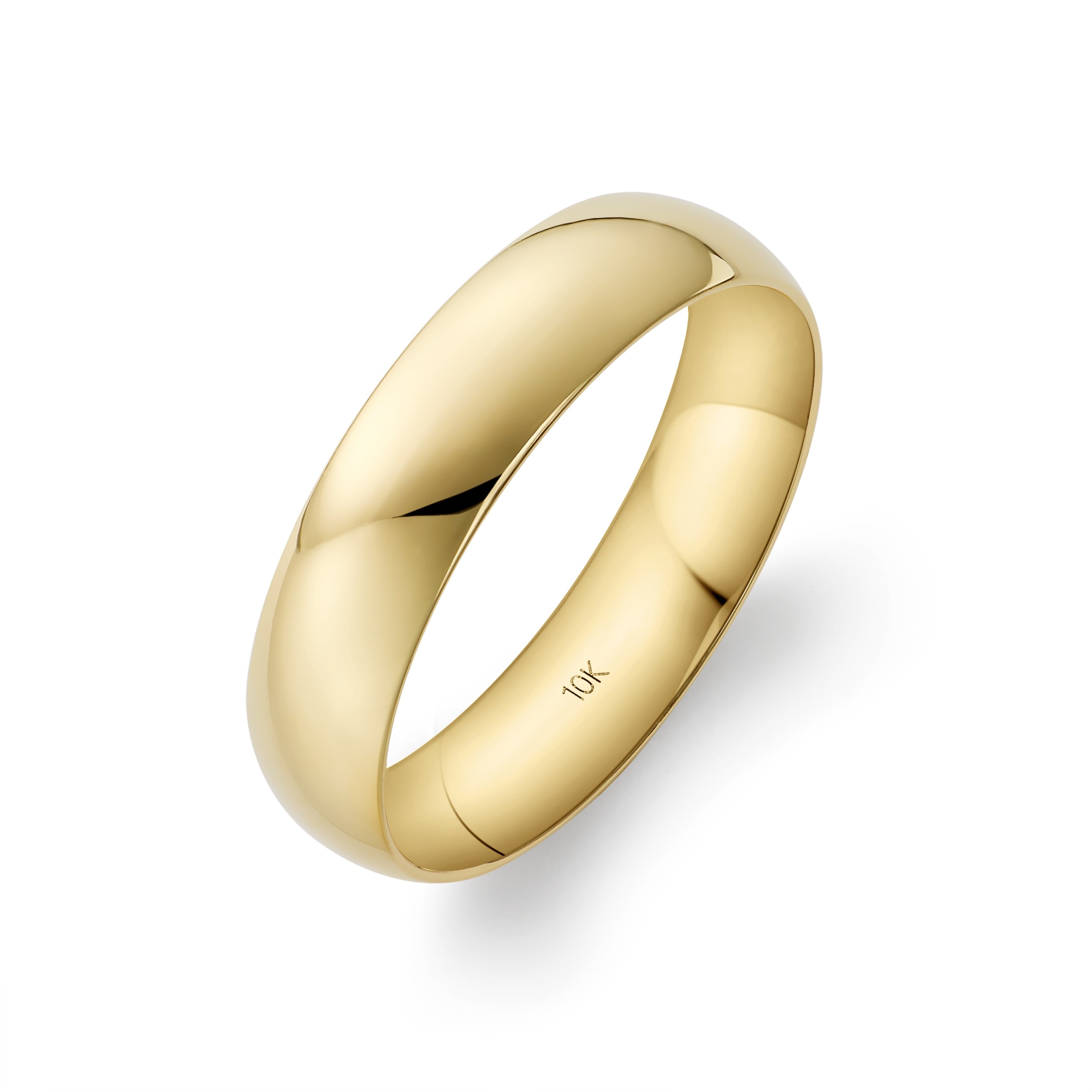 Clover Yellow Gold Comfort Fit Wedding Band