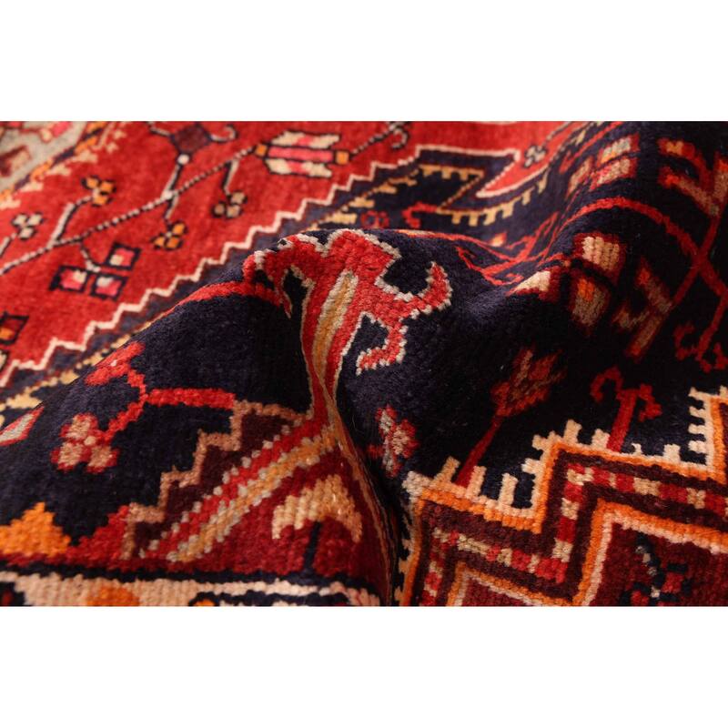 ECARPETGALLERY Hand-knotted Anatolian Vintage Dark Navy, Red Wool Rug - 4'3 x 7'11