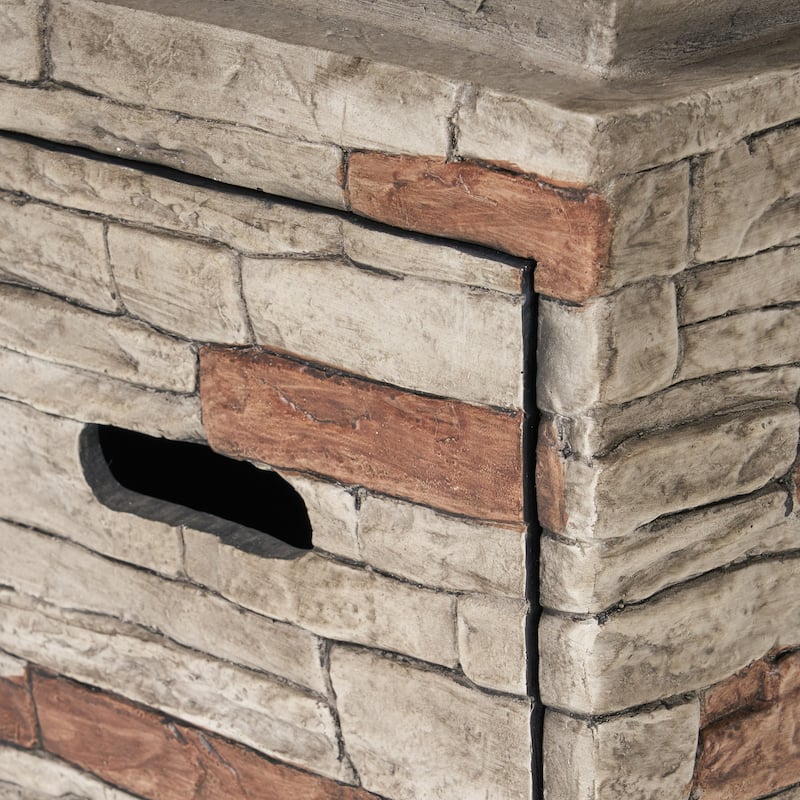 Laguna Outdoor 40,000 BTU Lightweight Concrete Fire Column by Christopher Knight Home