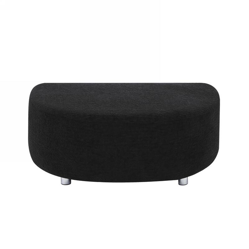 Upholstery Cambered Ottoman Combination Sofa Footstool Black