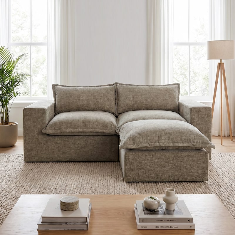 Comfy Cloud Couch Plush Modular Sectional Sofa For Living Room