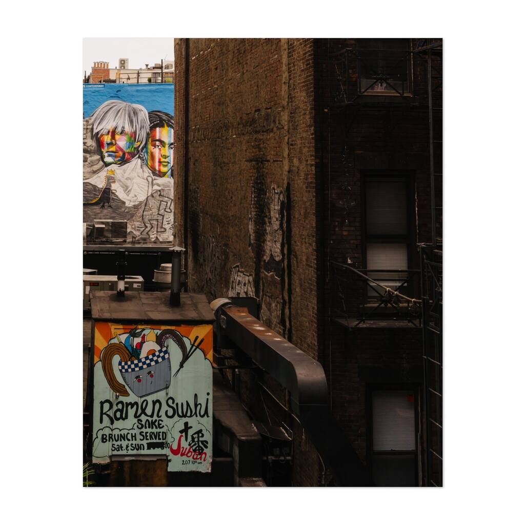 New York Andy Warhol Architecture City Unframed Wall Art Print/Poster