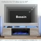 preview thumbnail 49 of 54, BOSSIN 70" Modern Electric Fireplace TV Stand, with Electronic Flame and LED Lights, High Gloss Finish Entertainment Center