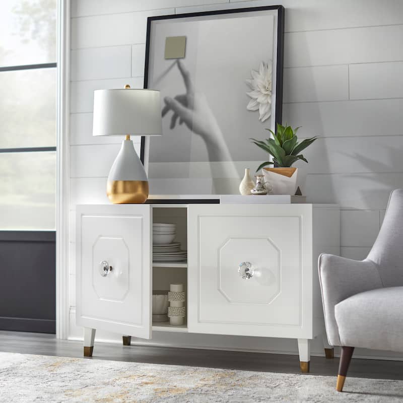 angelo:HOME Jaslene Glossy Glam Buffet Media Cabinet