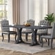 preview thumbnail 3 of 20, Bellion Wood Expandable Dining Table by Christopher Knight Home Grey