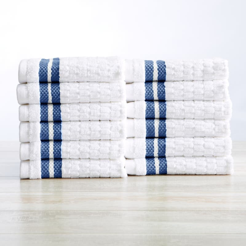 Luxurious Cotton Textured & Detailed Stripes Towel Set