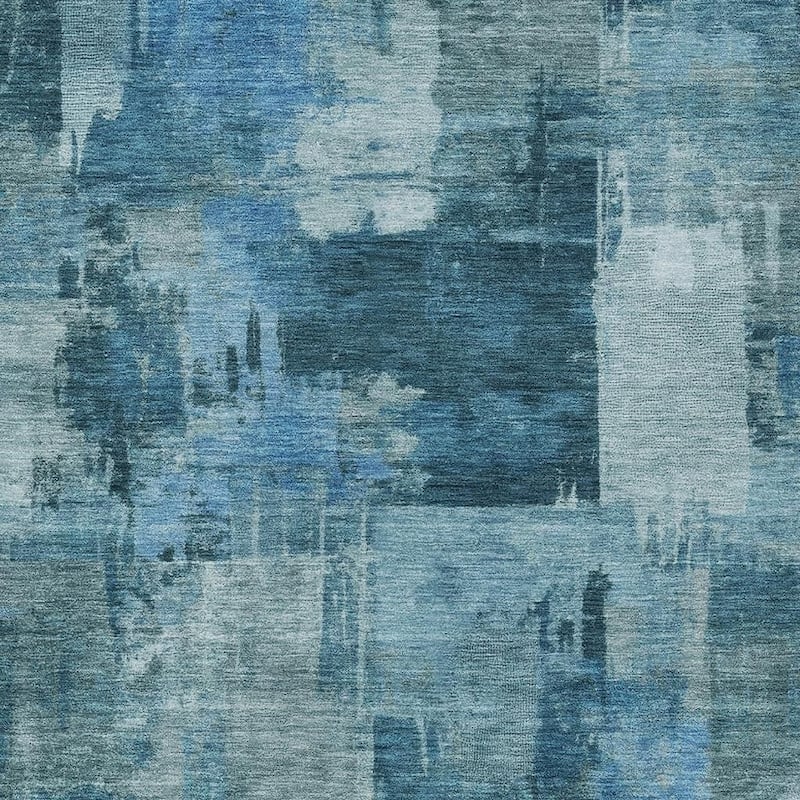 HomeRoots Abstract Transitional Rectangle Outdoor Rug - 3' x 5'