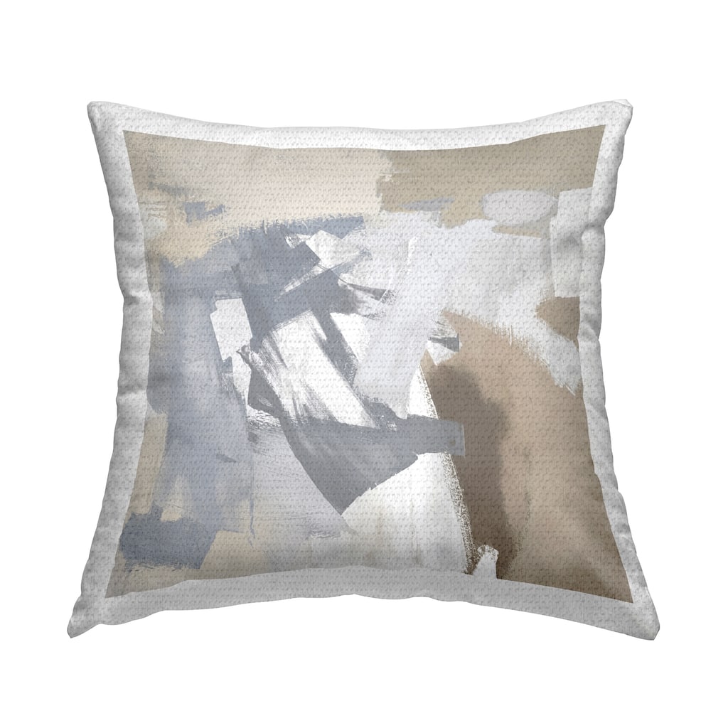 Stupell Tan & Grey Abstract Printed Outdoor Throw Pillow Design by Rachel Springer