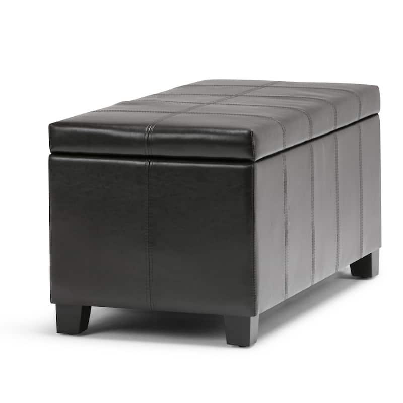 WYNDENHALL Lancaster 36 inch Wide Contemporary Rectangle Storage Ottoman