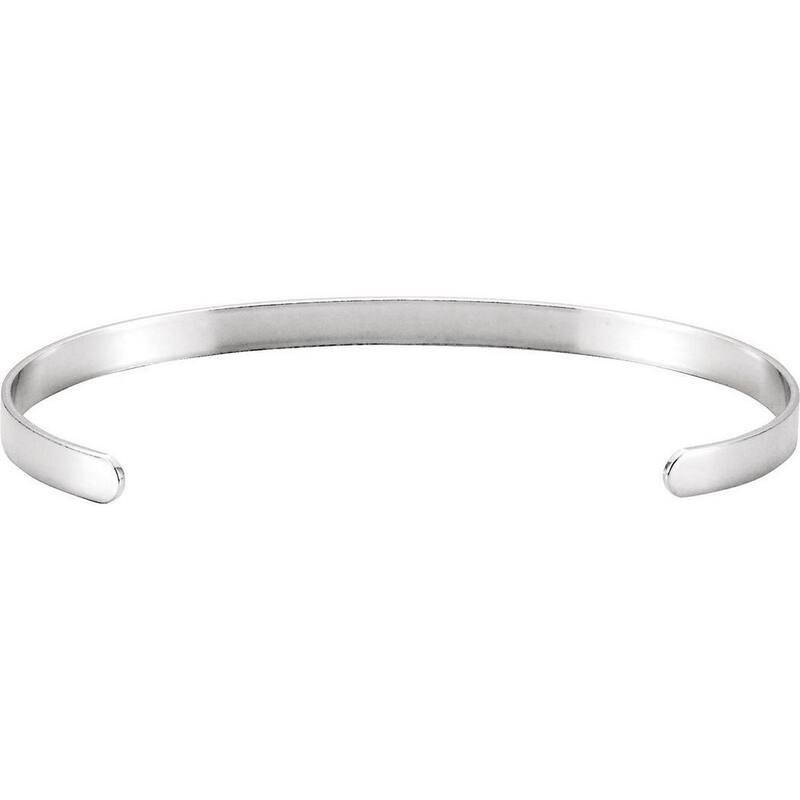 Curata 925 Sterling Silver 7" 4.75mm Polished Simple Slip On Stackable Bangle Bracelet