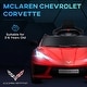 preview thumbnail 7 of 6, Qaba Electric Car, 12V Chevrolet Corvette Licensed Kids Car with Parent Remote Control, Suspension System, Headlight, Slow Start