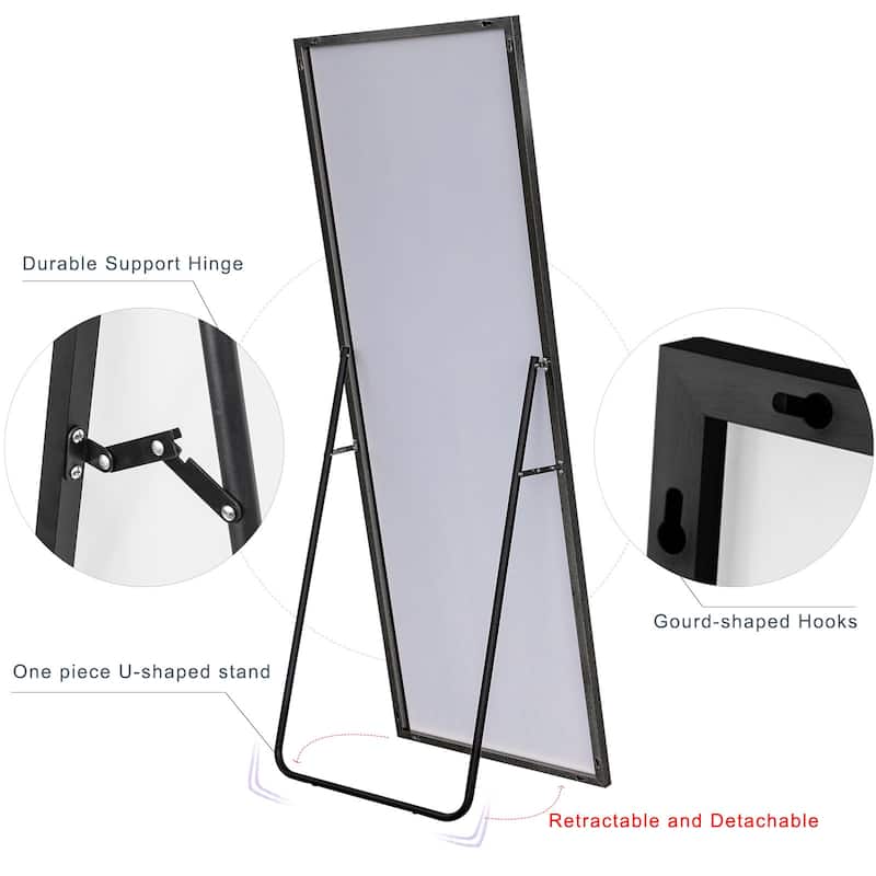 Modern Freestanding Full Length Rectangular Floor Mirror - 64*21