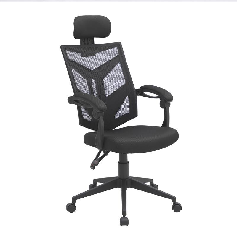 Adjustable Ergonomic Office Chair with Headrest Ergonomic Desk Chair High Back Mesh Office Chairs with Lumbar Support and Wheels