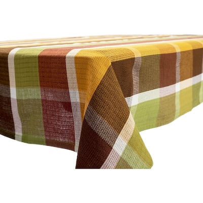 Farm Plaid 100 Cotton Tablecloth