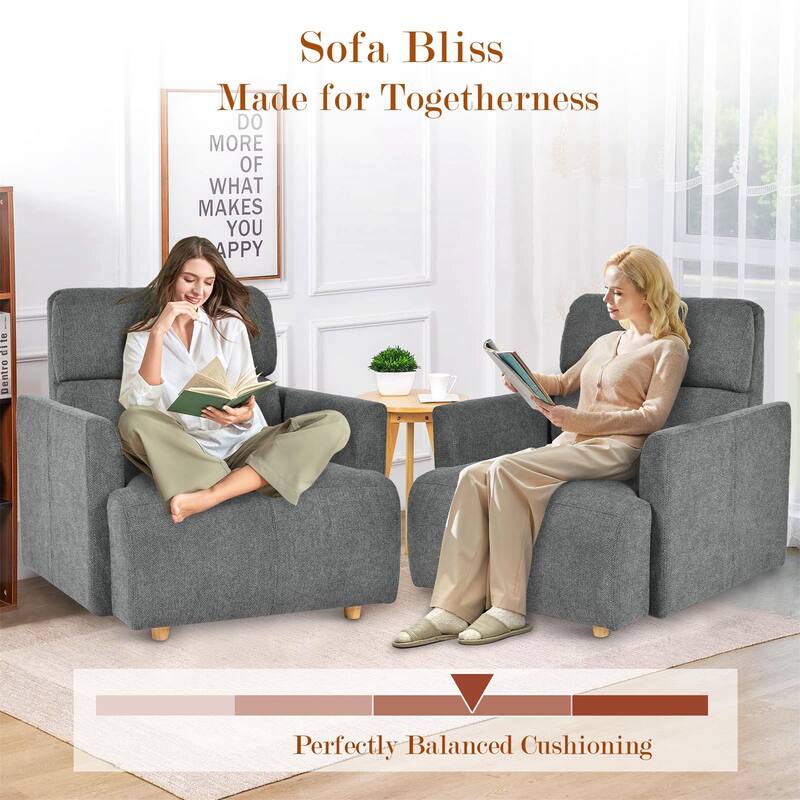 GDFStudio - Oversized 35" Accent Chair with Storage Ottoman