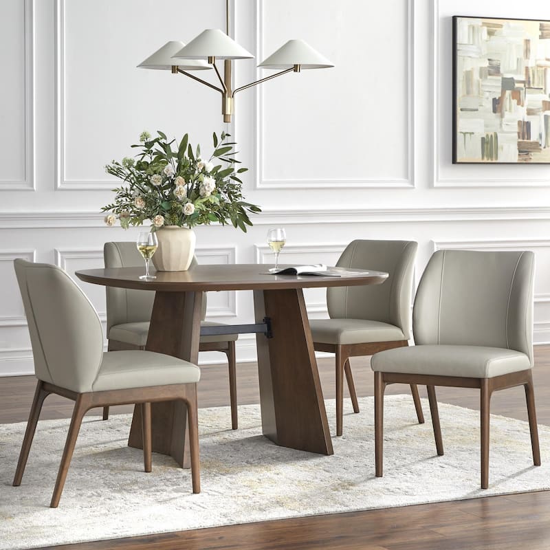 Lifestorey Lisbon Leather Dining Chair (Set of 2)