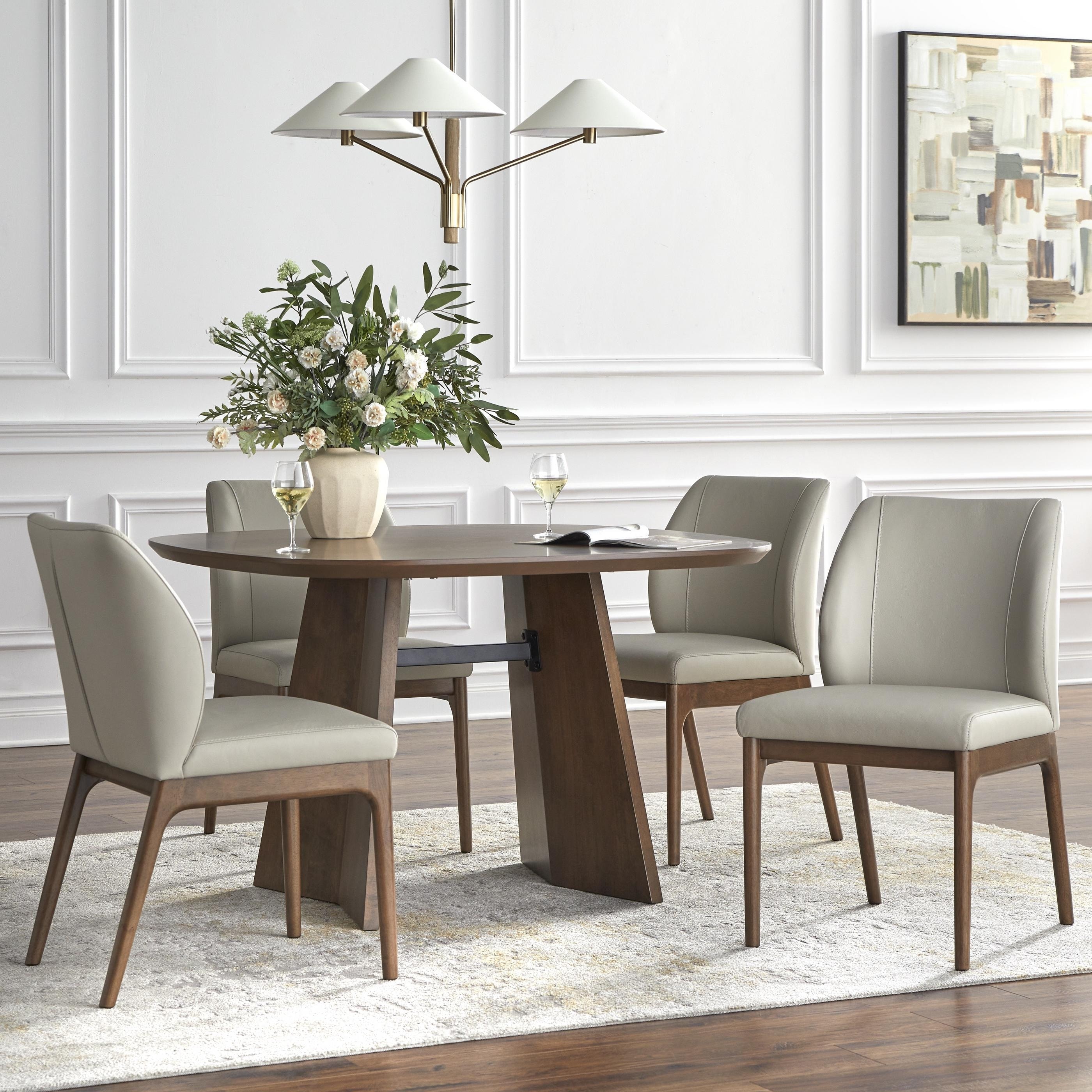Lifestorey Lisbon Leather Dining Set