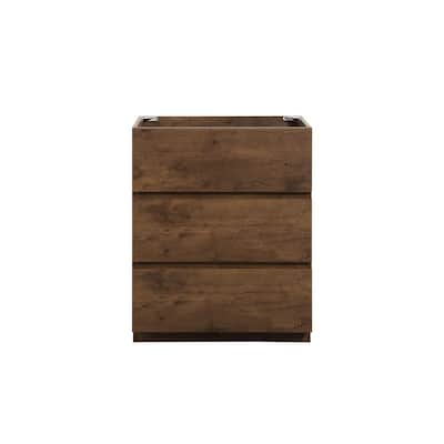 GDFStudio - Alice Gray Freestanding Bathroom Cabinet with Three Soft-Close Drawers, Pre-Assembled, No Basin