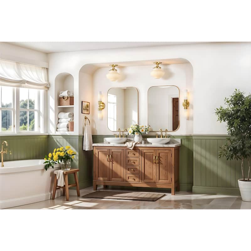 Everly Semi-Flush Mount - Gold