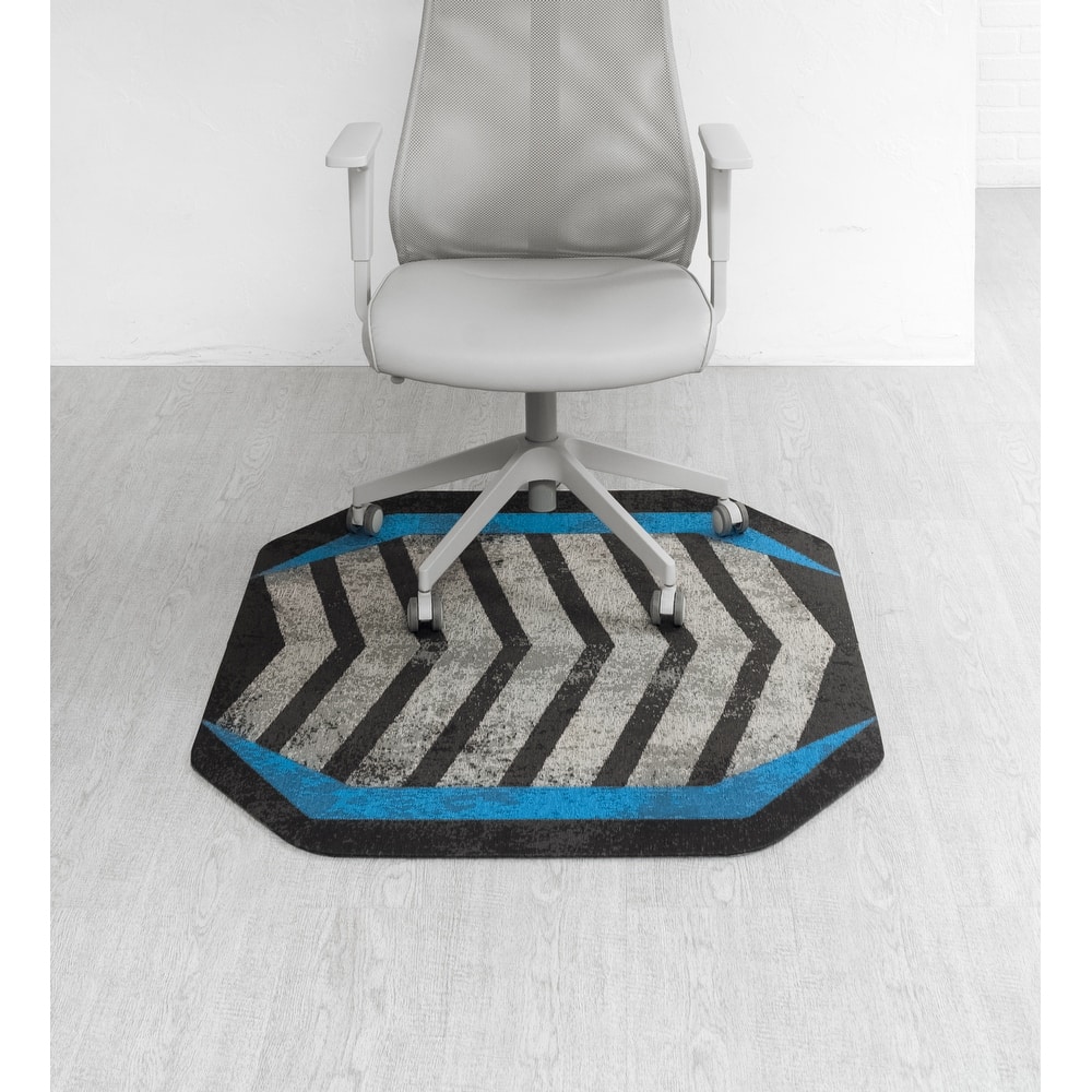 Jani Gaming Chair Mat - Anti-Slip Ergonomic Rug and Chairmat Combo for Home Office, Hard Floor Protector with Smooth Glide
