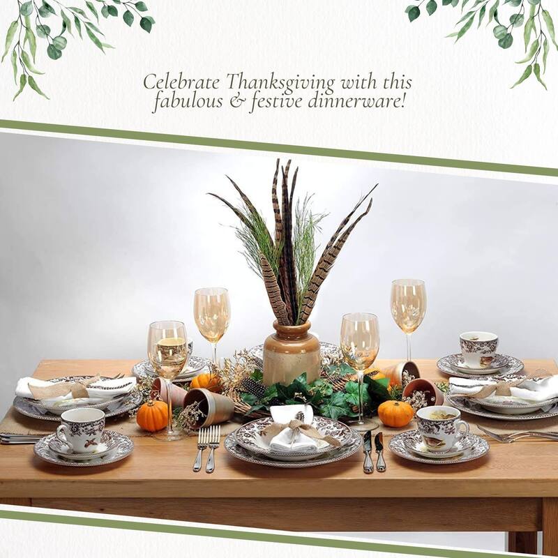 Spode Set of 4 Woodland Canape Plates - 6.5 Inch