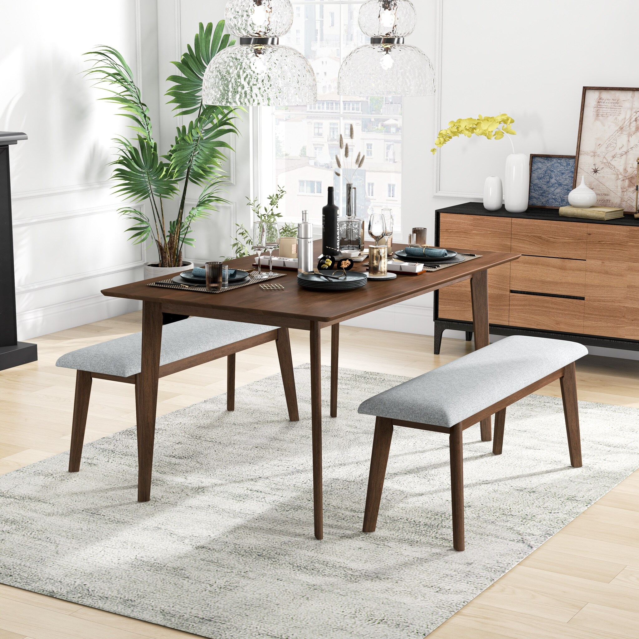 3 piece 2025 rectangular dining set