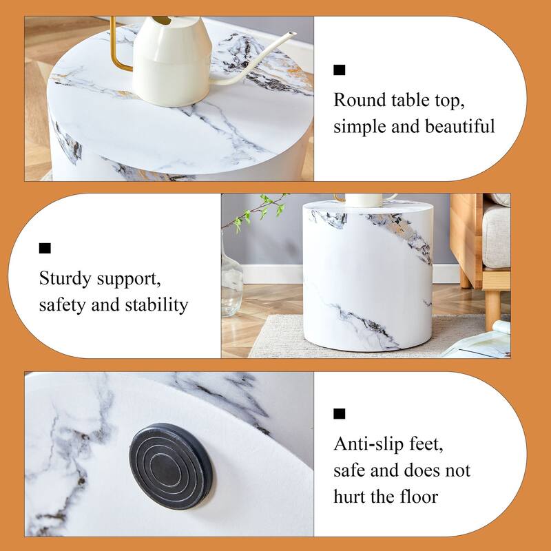 Small round dining table with anti-slip feet for dining or office use