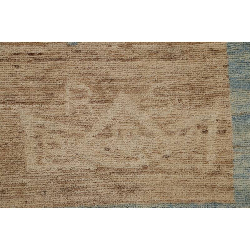 Hand Knotted Oriental 100% Wool Carpet Transitional Abstract Beige & Ivories Oushak Area Rug - 13' 6'' X 9' 7''