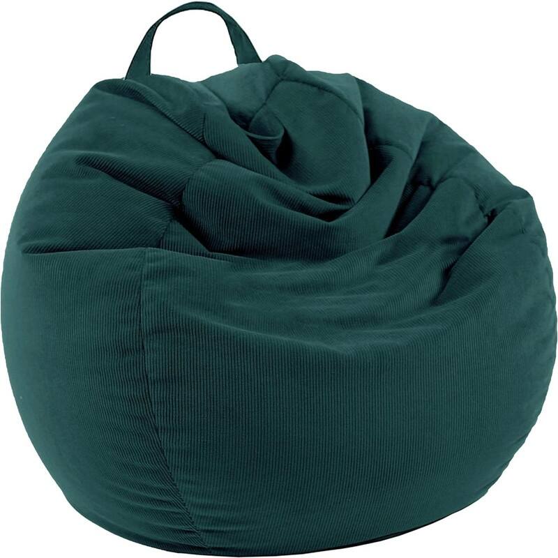 Corduroy Stuffable Bean Bag Chair Cover - Green