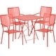 preview thumbnail 18 of 23, 28-inch Square 5-piece Indoor/ Outdoor Folding Table and Chairs Set