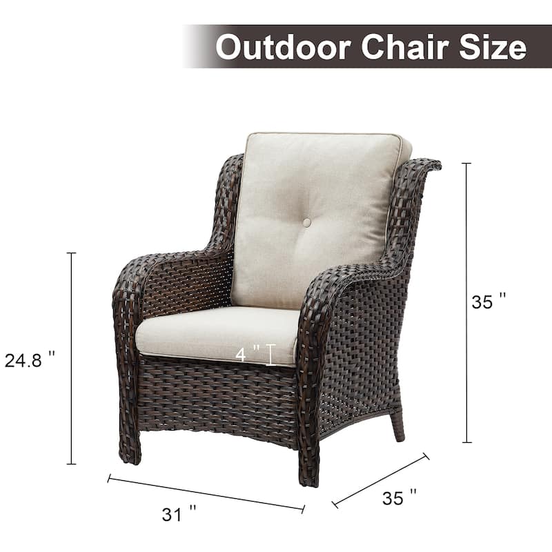 Gymojoy Patio Club Chair All-Weather Rattan Chair